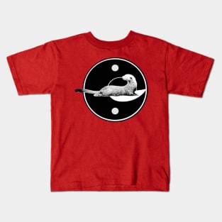 Eternity otter travelling the yin yang river of time Kids T-Shirt